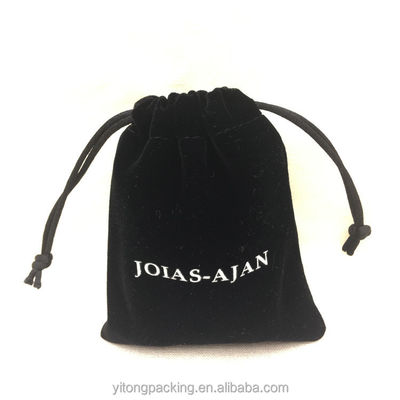 품질  Recyclable Custom Black Velvet Jewelry Bag For Packaging 공장
